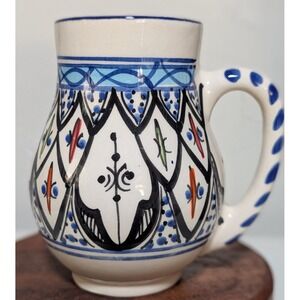 Le‎ Souk Stoneware Mug Hand Painted Tunisian Malika Ceramique